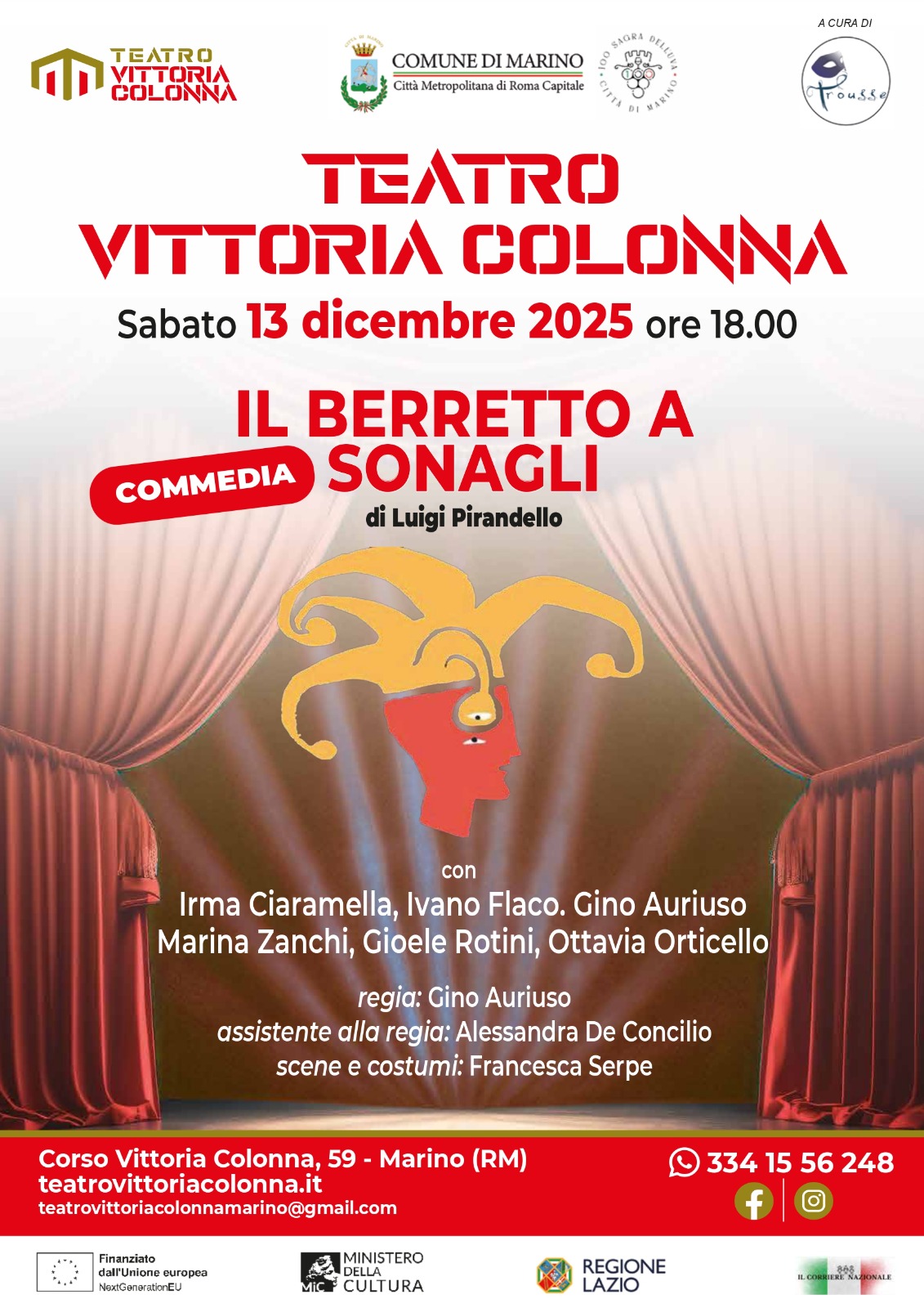 Locandina spettacolo Il Berretto a sona