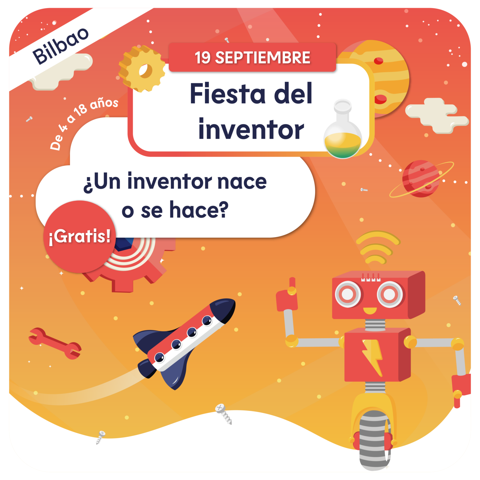 Fiesta del inventor Academia de inventores Bilbao Inauguración